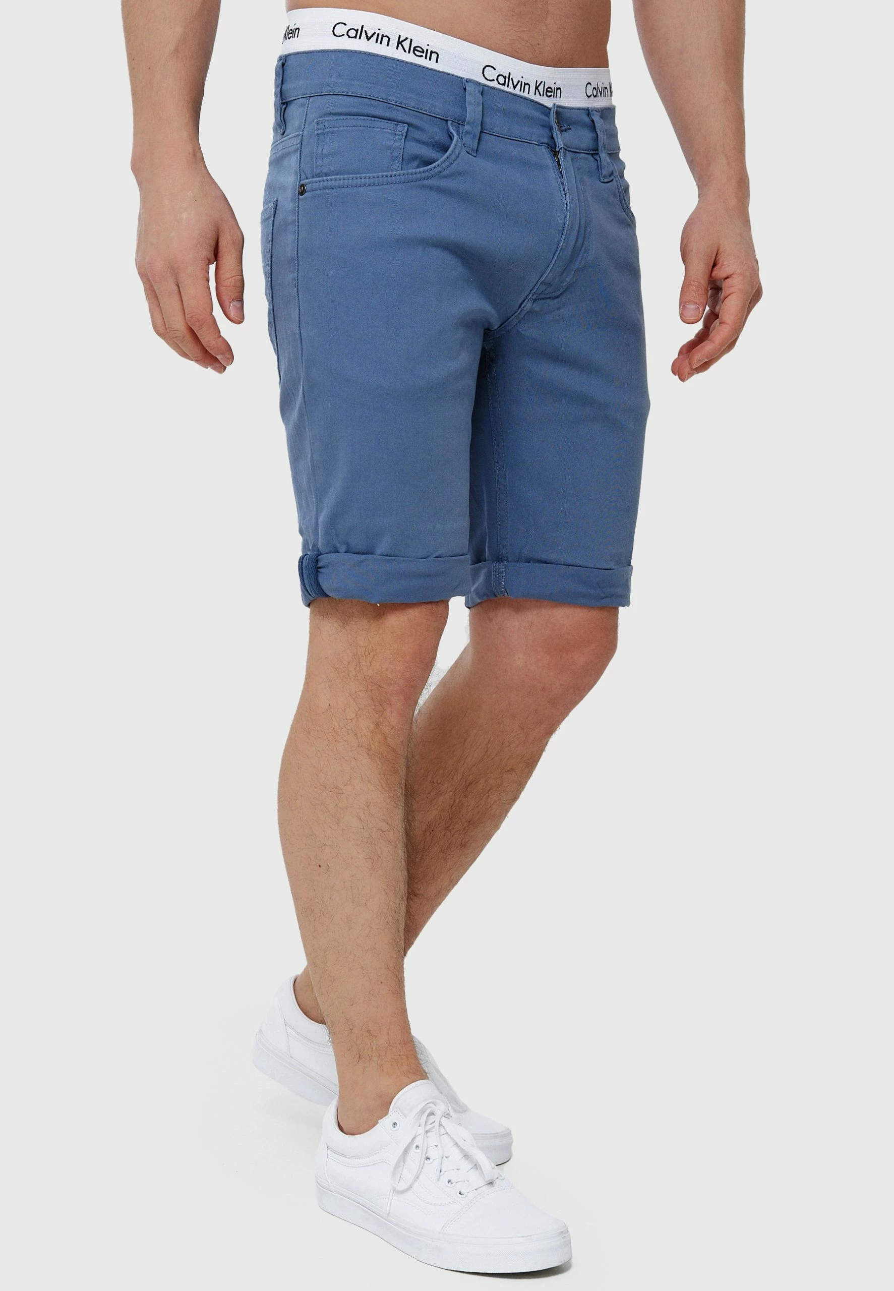 Indicode Jeans VILLEURBANNE - Szorty Jeansowe - China Blue | Wyjątkowe Szorty Męskie 5 Indicode Jeans VILLEURBANNE - Szorty Jeansowe - China Blue | Wyjątkowe Szorty Męskie - obrazek 5