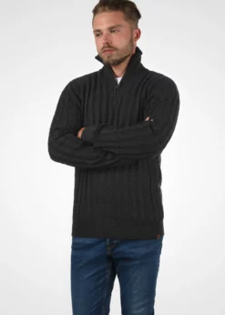 Sweter Indicode Jeans IDPAULO - Charcoal Mix | Odzież męska