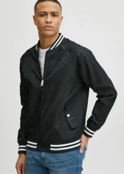 Indicode Jeans IDKEVIN - Kurtka Bomber Czarna - Męska Kurtka Wierzchnia