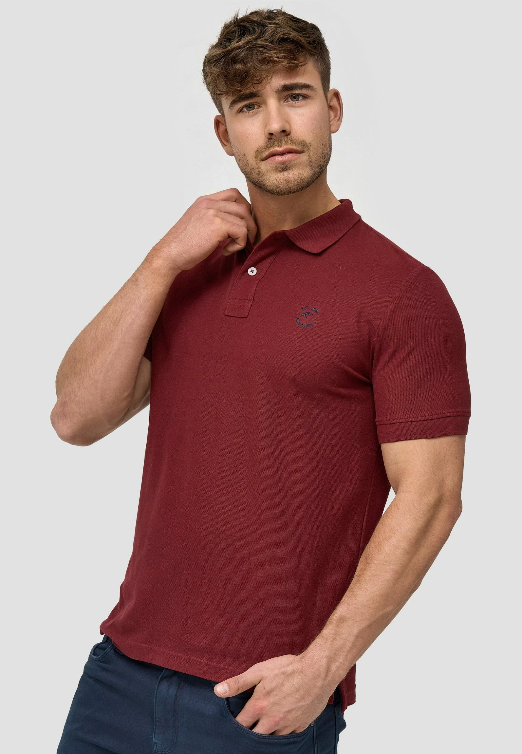 Indicode Jeans WADIM - Koszulka Polo - Bordeaux | Odzież Męska 4 Indicode Jeans WADIM - Koszulka Polo - Bordeaux | Odzież Męska - obrazek 4