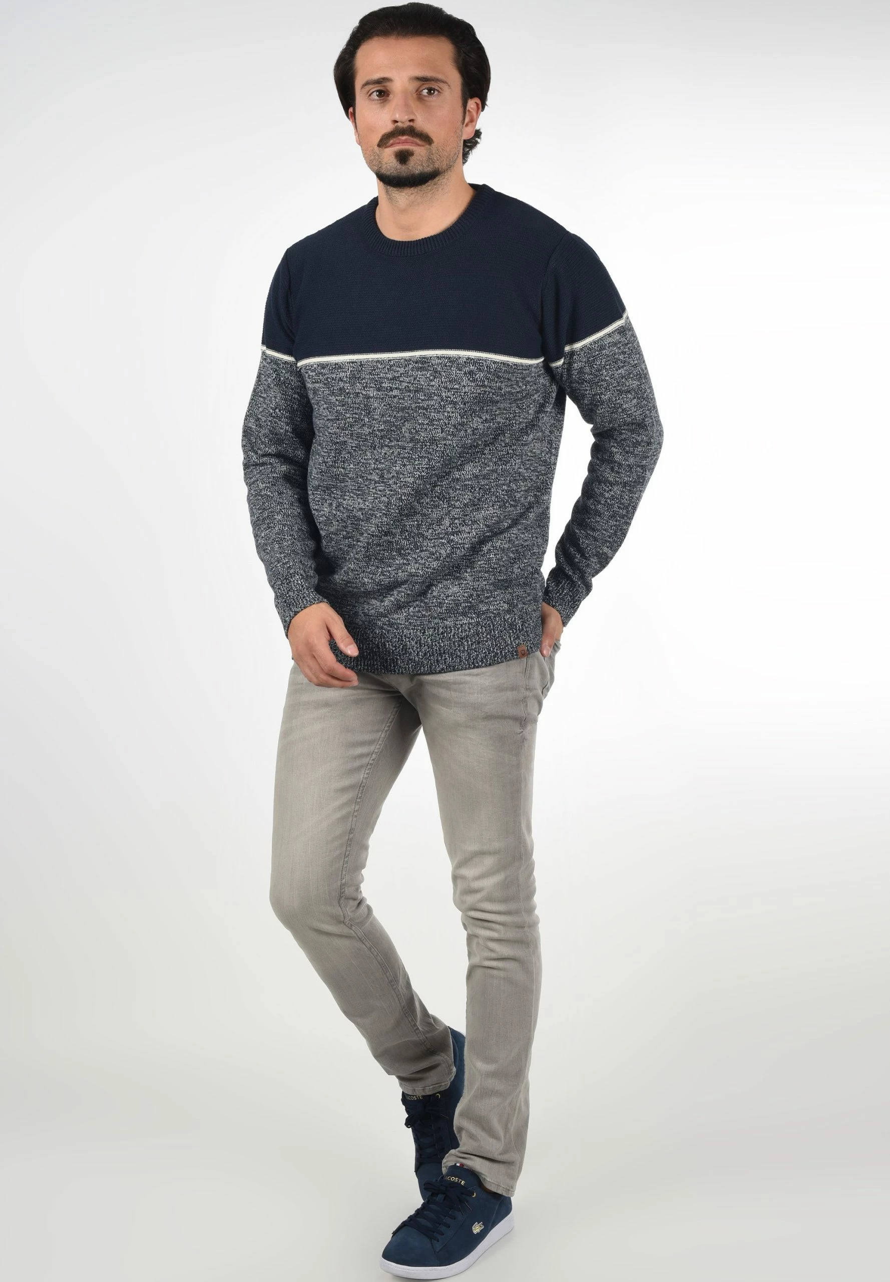 Indicode Jeans IDLYNN - Sweter męski - Navy | Elegancki i wygodny sweter 2 Indicode Jeans IDLYNN - Sweter męski - Navy | Elegancki i wygodny sweter - obrazek 2