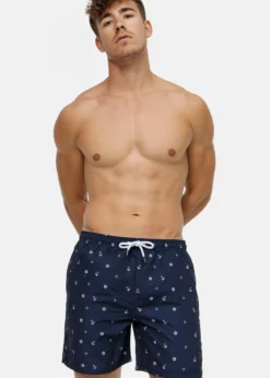 Indicode Jeans Szorty Kąpielowe Navy - Wygodne i Stylowe Szorty Męskie