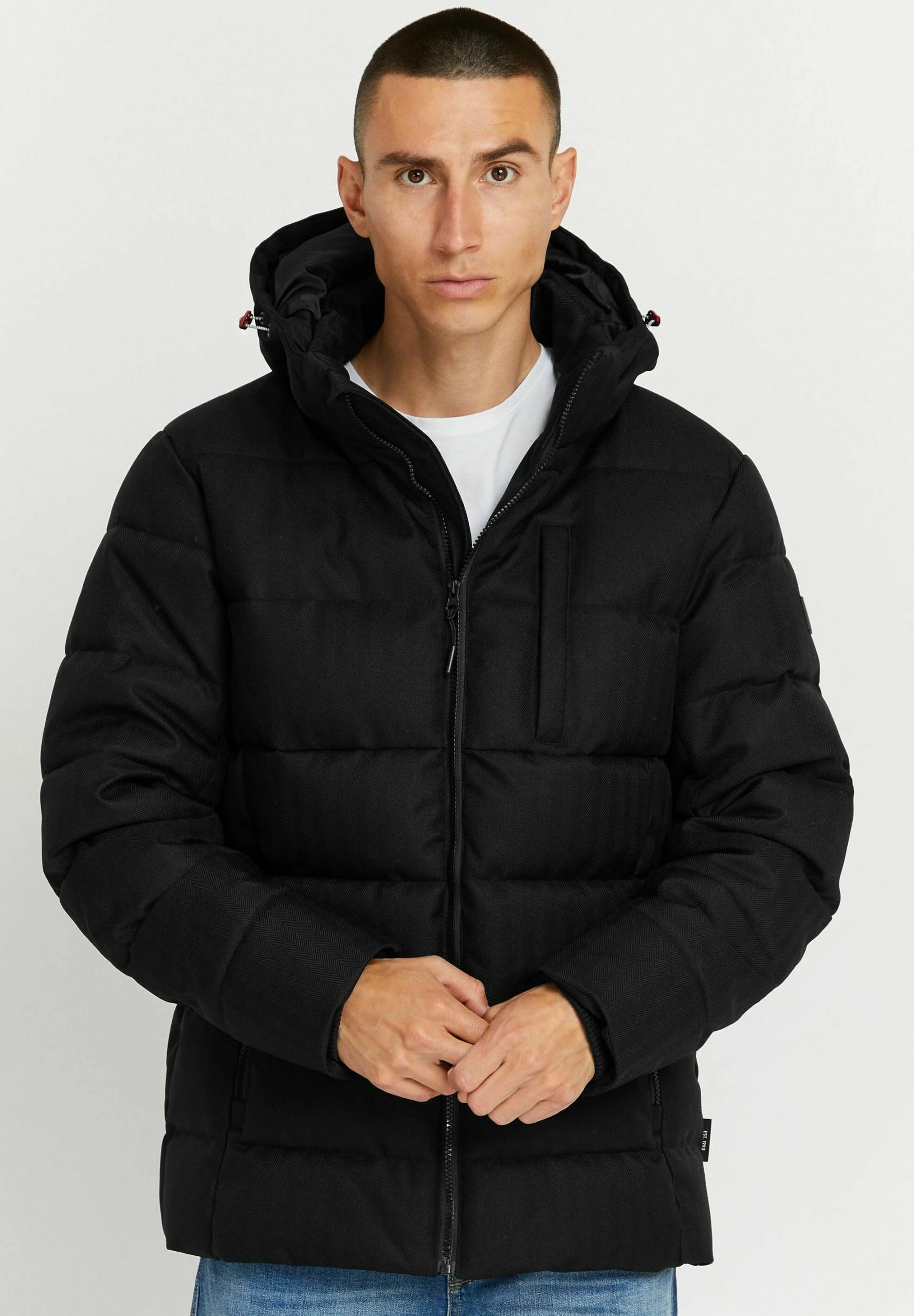 Indicode Jeans IDPIULIO - Kurtka Zimowa Czarna 1 Indicode Jeans IDPIULIO - Kurtka Zimowa Czarna