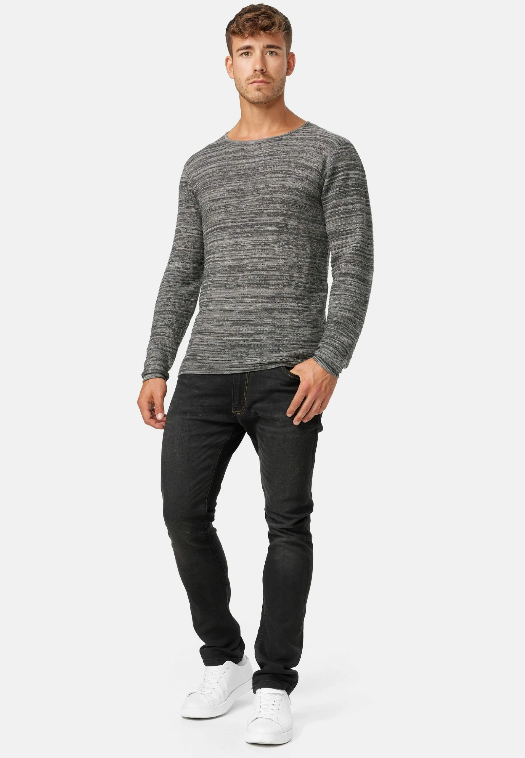 Sweter Indicode Jeans - Lt Grey Mix | Odzież/Swetry i kardigany 2 Sweter Indicode Jeans - Lt Grey Mix | Odzież/Swetry i kardigany - obrazek 2