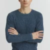 Indicode Jeans IDKARPO - Sweter Męski Copen Blue | Elegancki i Wygodny