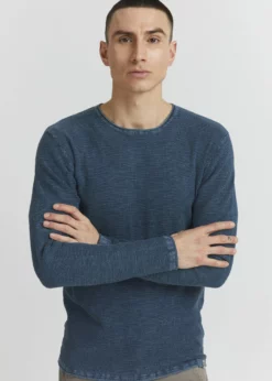 Indicode Jeans IDKARPO - Sweter Męski Copen Blue | Elegancki i Wygodny