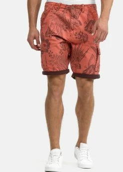 Indicode Jeans ALBERT - Szorty w Kolorze Pomarańczowym | Promocja | Odzież