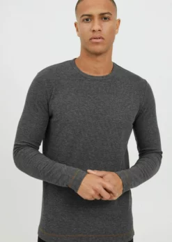 Indicode Jeans IDAMBROSIUS - Bluzka Z Długim Rękawem - Charcoal Mix | Odzież Męska