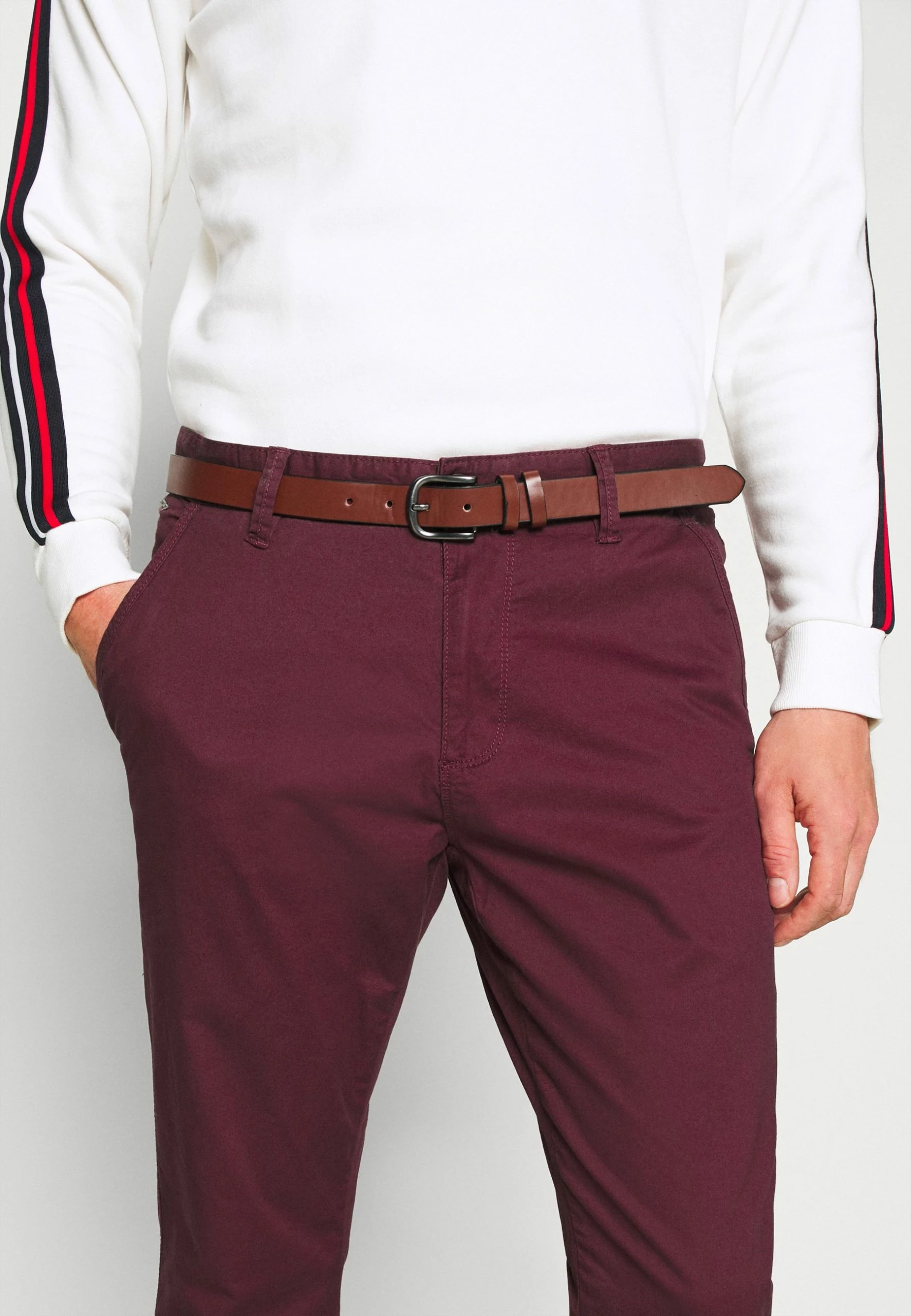 Indicode Jeans GOVER - Chinosy - Zinfandel - Męskie spodnie chino 5 Indicode Jeans GOVER - Chinosy - Zinfandel - Męskie spodnie chino - obrazek 5