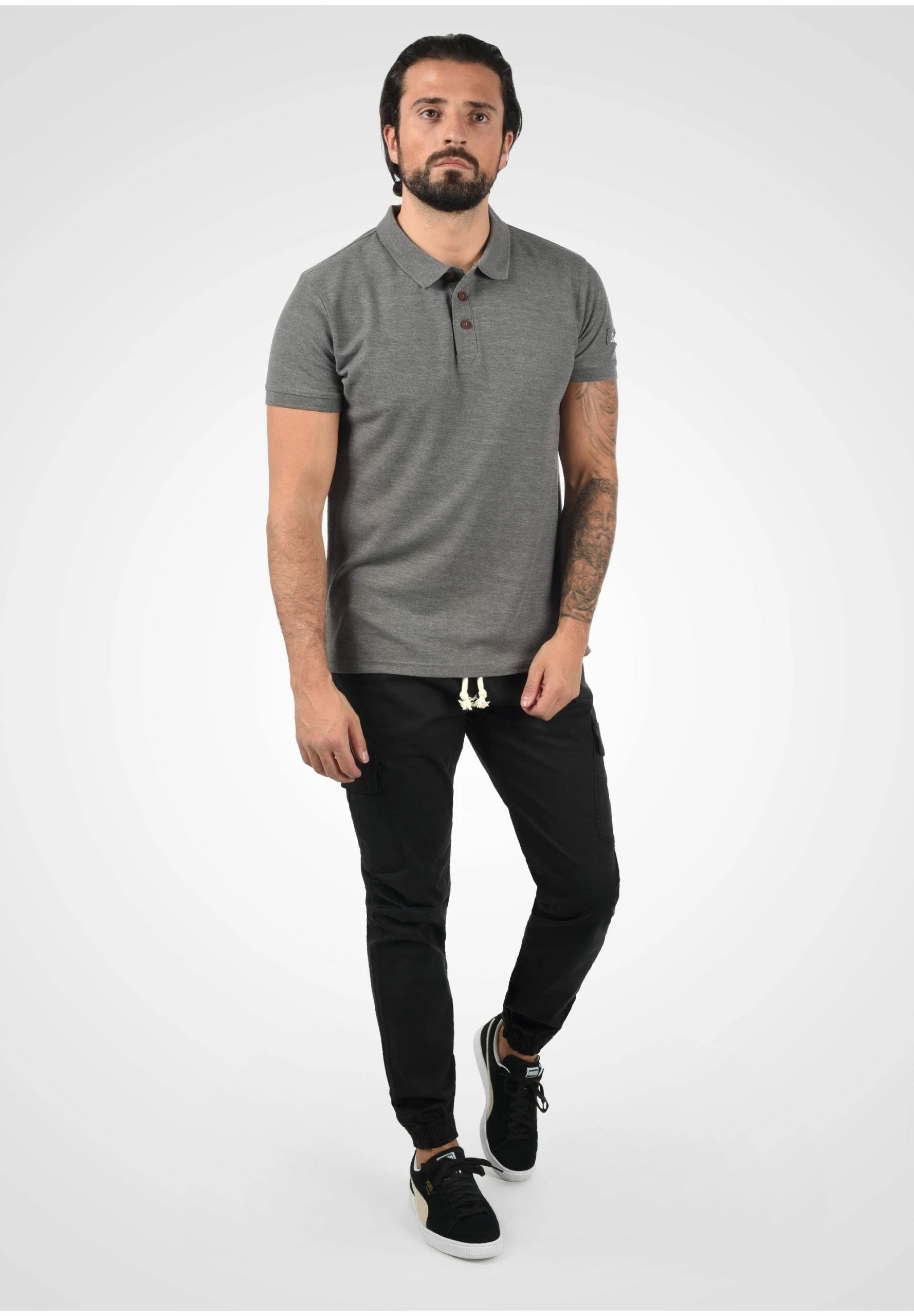 Indicode Jeans IDABBAL - Bojówki - Black | Spodnie Męskie w Stylu Militarnym 2 Indicode Jeans IDABBAL - Bojówki - Black | Spodnie Męskie w Stylu Militarnym - obrazek 2