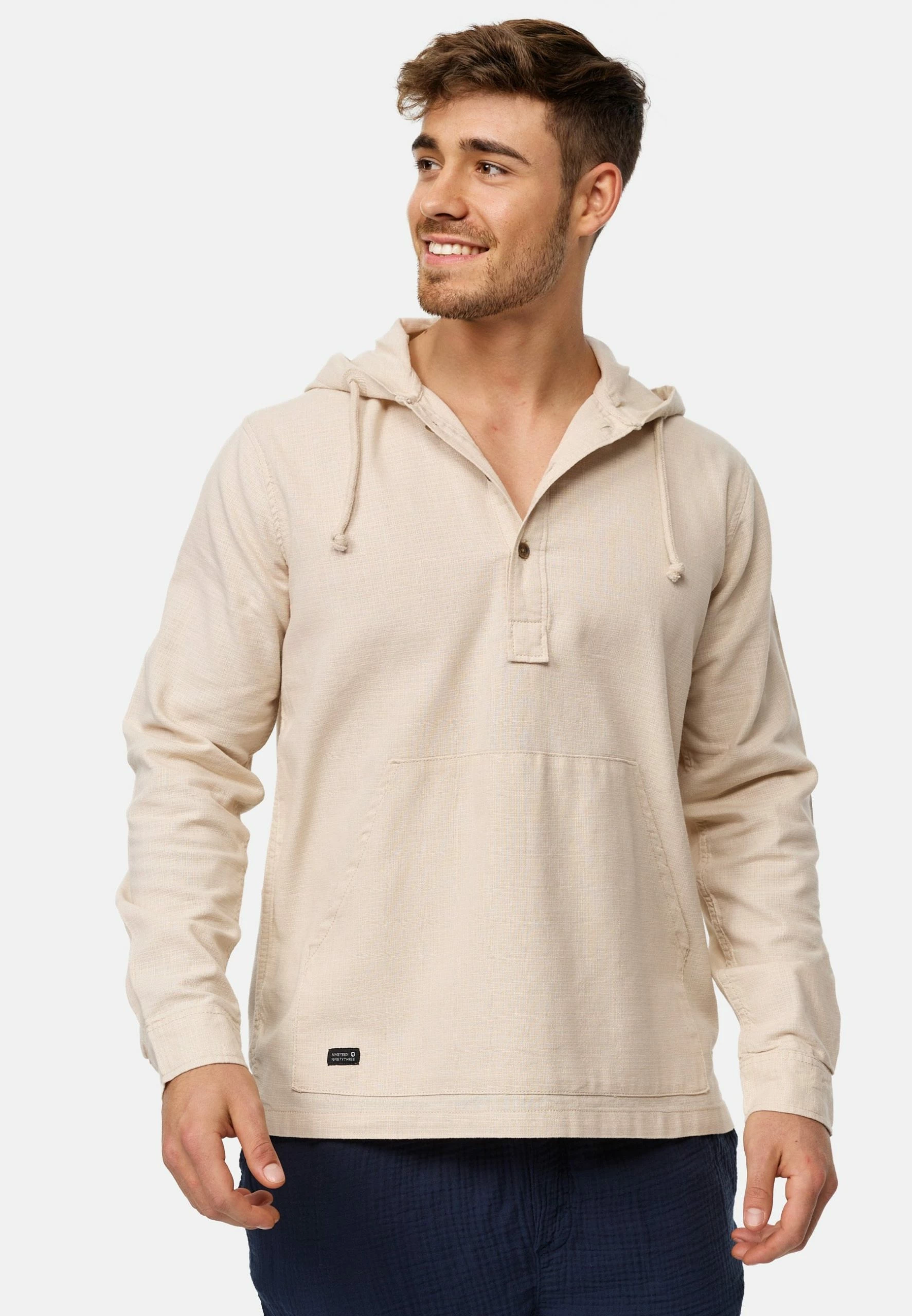 Indicode Jeans MICKIE - Bluza Z Kapturem - Fog | Bluzy Męskie 4 Indicode Jeans MICKIE - Bluza Z Kapturem - Fog | Bluzy Męskie - obrazek 4