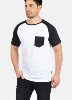 Indicode Jeans IDGRESHAM - T-shirt Z Nadrukiem - Biały Czarny | Modna Odzież Męska