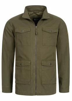 Indicode Jeans Kurtka Wiosenna - Army - Kurtki Męskie | Modowa Kurtka Wiosenna