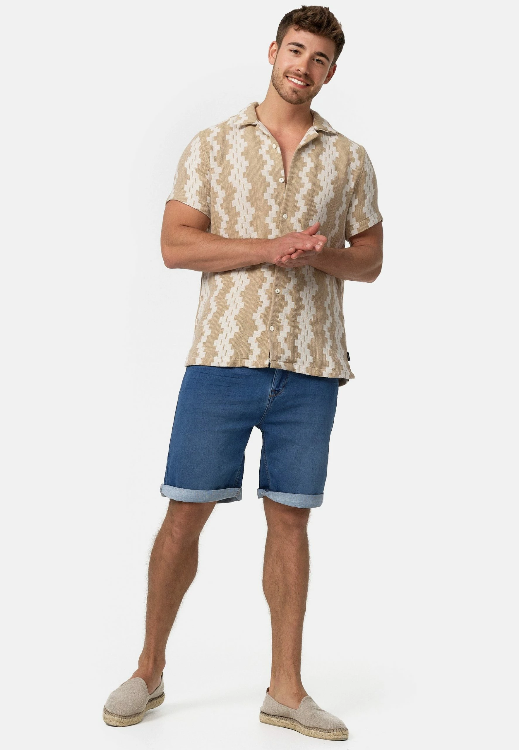 Indicode Jeans LONAR - Szorty Jeansowe - Blue Wash - Modne i Wygodne 2 Indicode Jeans LONAR - Szorty Jeansowe - Blue Wash - Modne i Wygodne - obrazek 2