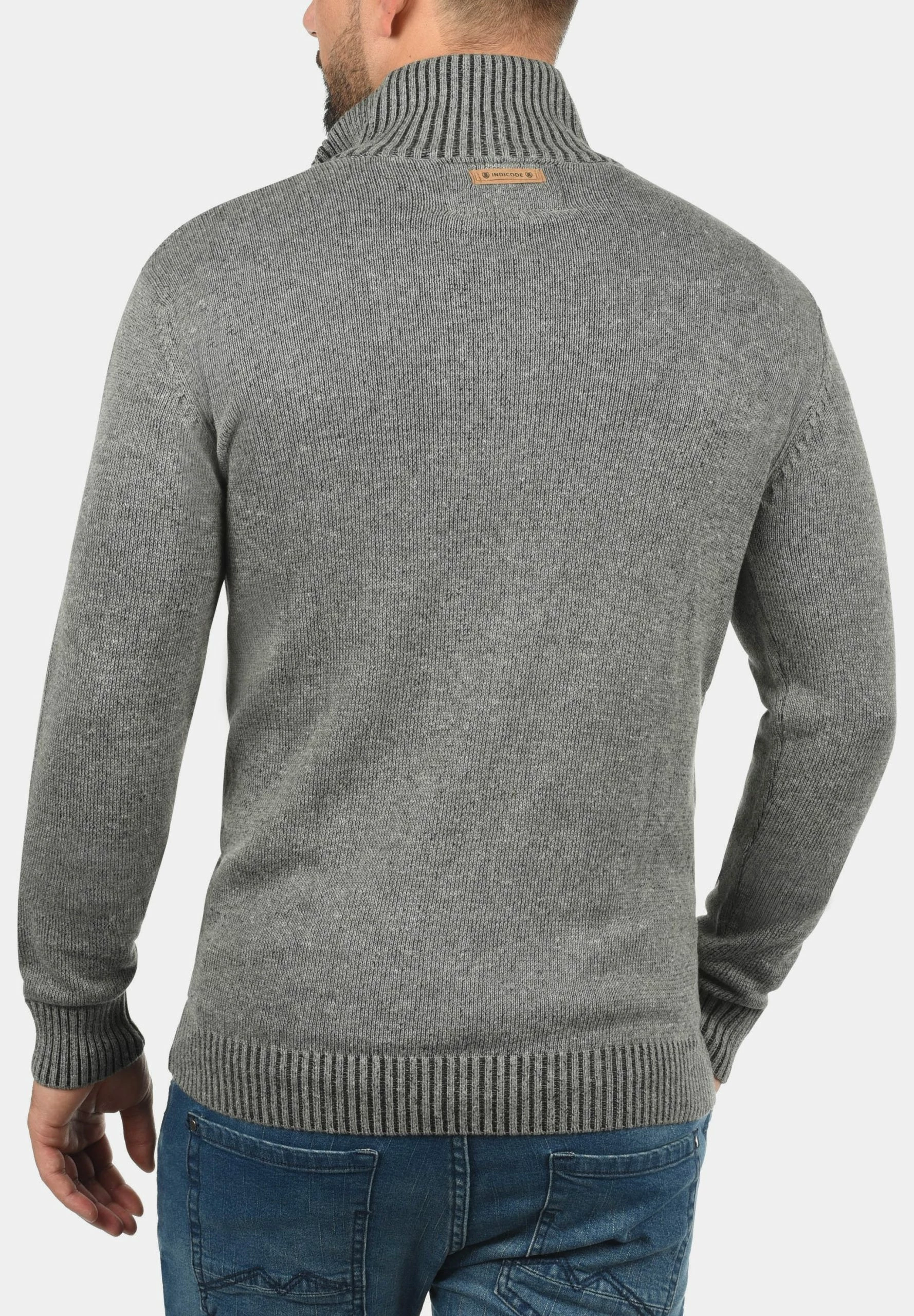 Indicode Jeans IDNATHEN - Sweter - Szary | Elegancki i Wygodny Sweter Męski 2 Indicode Jeans IDNATHEN - Sweter - Szary | Elegancki i Wygodny Sweter Męski - obrazek 2