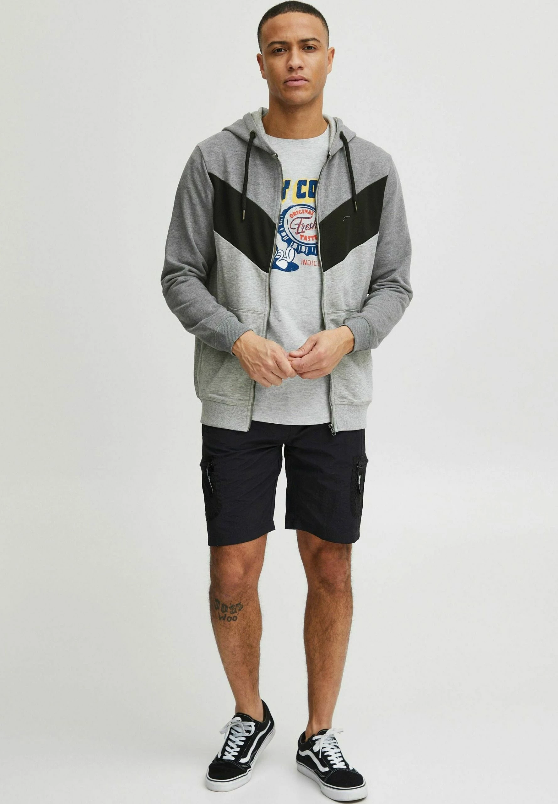 Indicode Jeans DPOCK Bluza Rozpinana Grey Mix | Bluzy Męskie | Modowa Odzież 2 Indicode Jeans DPOCK Bluza Rozpinana Grey Mix | Bluzy Męskie | Modowa Odzież - obrazek 2