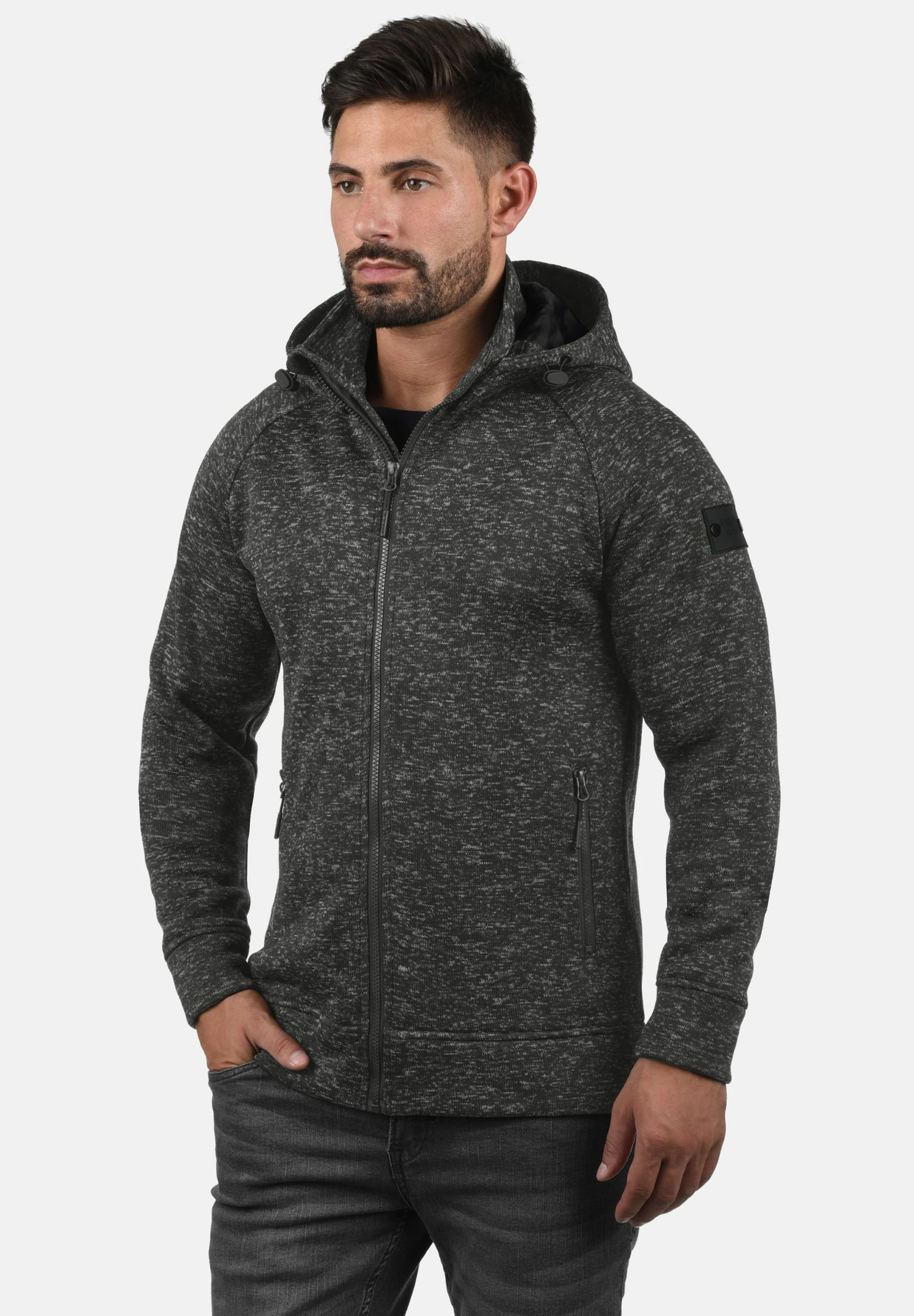 Indicode Jeans IDCHILLINGWORTH - Bluza Rozpinana - Dark Grey | Bluzy Męskie 2 Indicode Jeans IDCHILLINGWORTH - Bluza Rozpinana - Dark Grey | Bluzy Męskie - obrazek 2