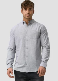 Indicode Jeans LANGARM KEPNER - Koszula Męska - Iron | Elegancka i Wygodna