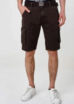 Indicode Jeans BLIXT - Szorty - Ciemny Brąz | Promocja | Odzież