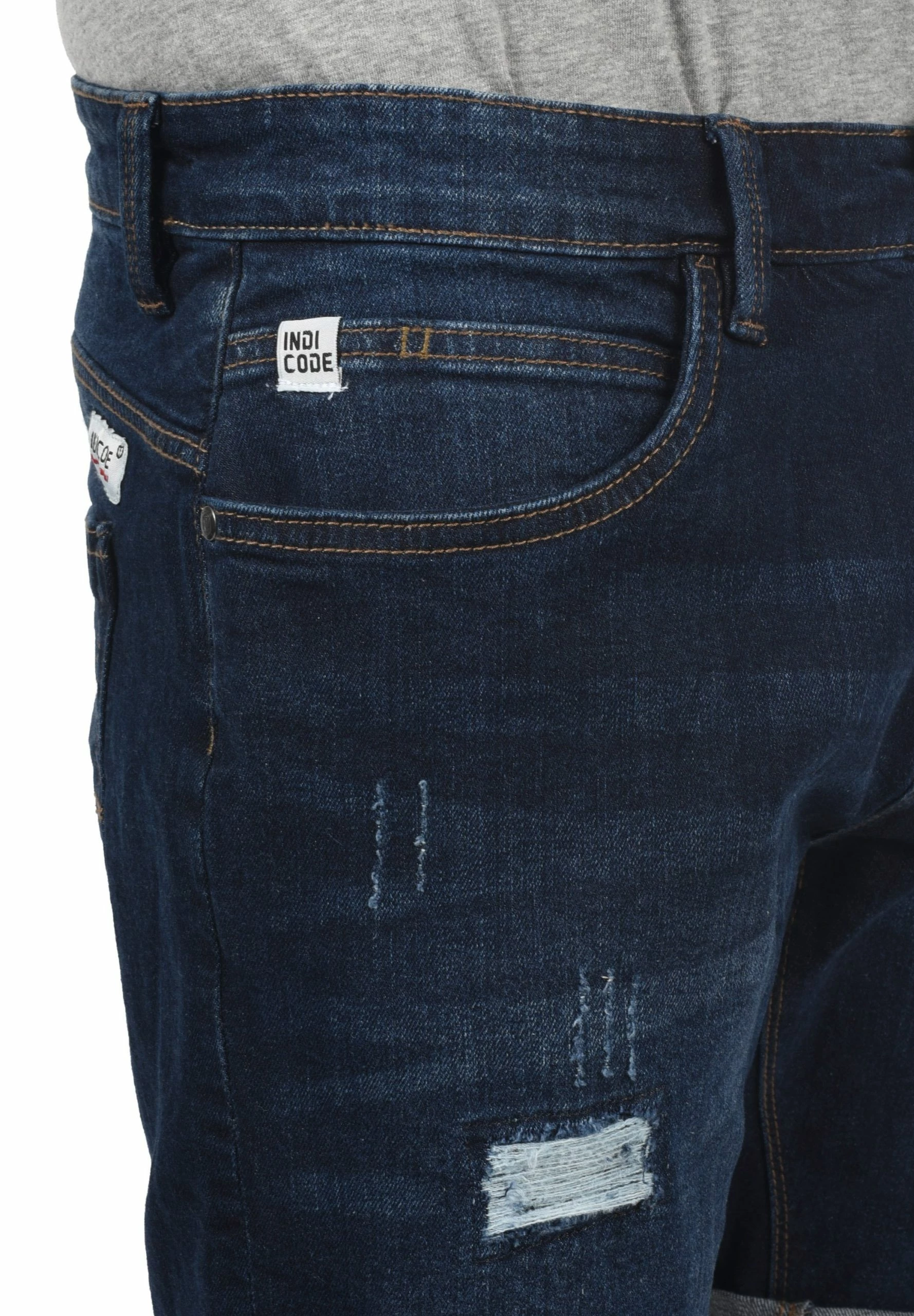 Indicode Jeans IDHALLOW - Szorty Jeansowe Dark Blue - Wysoka Jakość i Komfort 5 Indicode Jeans IDHALLOW - Szorty Jeansowe Dark Blue - Wysoka Jakość i Komfort - obrazek 5