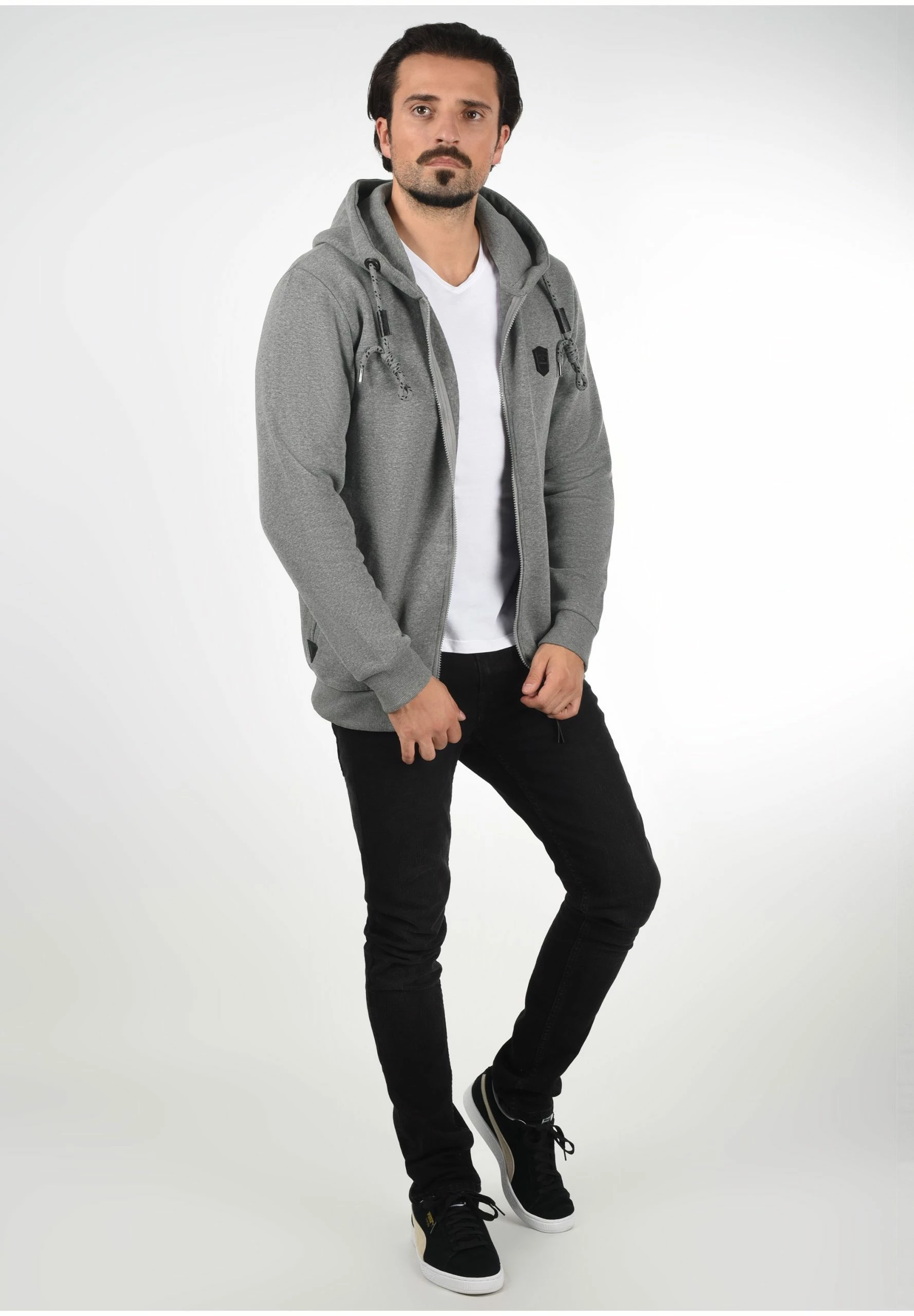 Indicode Jeans IDBARNHILL - Bluza Rozpinana - Grey Mix | Bluzy Męskie 2 Indicode Jeans IDBARNHILL - Bluza Rozpinana - Grey Mix | Bluzy Męskie - obrazek 2