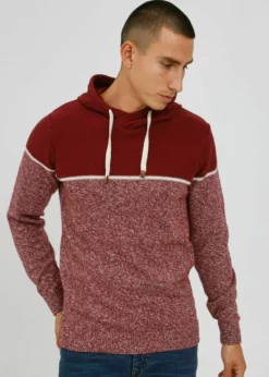 Indicode Jeans IDLYNDE - Bluza Z Kapturem - Bordeaux | Bluzy Męskie | Modowa Odzież