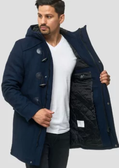 Indicode Jeans LIAM - Płaszcz Zimowy - Blue | Elegancki i Ciepły Płaszcz Męski -Indicode Jeans Sklep 1c7aaae1ff8d4102b33264ac54c2386d