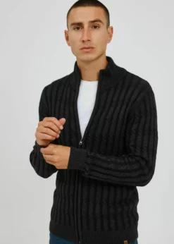 Indicode Jeans PAULOMO - Kardigan - Charcoal Mix | Elegancki i Wygodny Sweter Męski