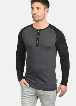 Indicode Jeans WINSTON - Bluza Męska - Charcoal/black | Wygodna i Stylowa