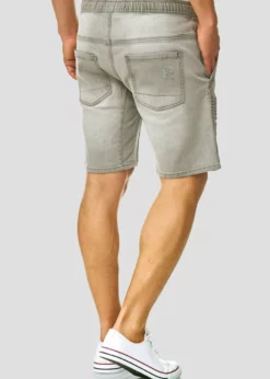 Indicode Jeans MIT ELASTISC - Szorty Jeansowe - Jasny Szary | Wygodne i Elastyczne Szorty Męskie -Indicode Jeans Sklep 1f2f4eef5f7b4d98b0f9da86473a1247