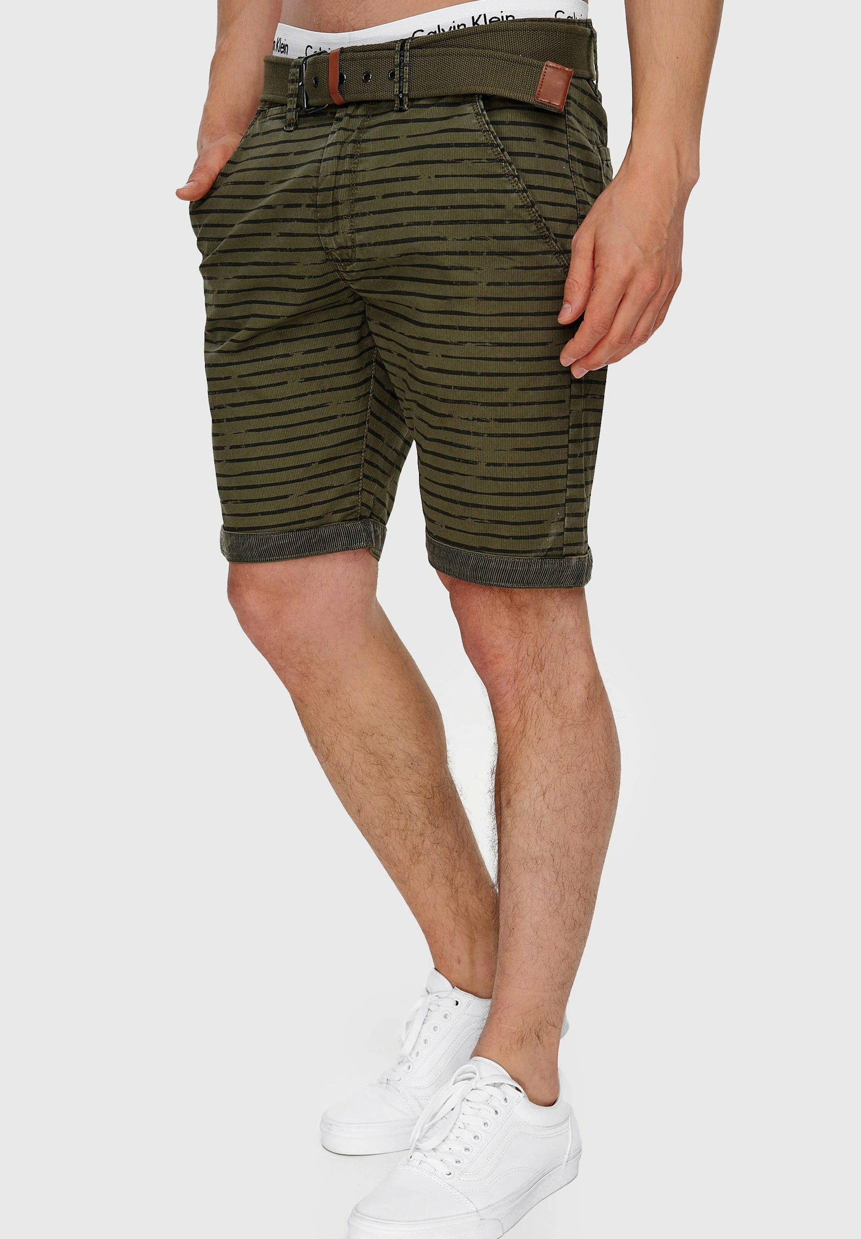 Indicode Jeans ARROWO - Szorty - Army | Wysoka jakość | Odzież męska 4 Indicode Jeans ARROWO - Szorty - Army | Wysoka jakość | Odzież męska - obrazek 4