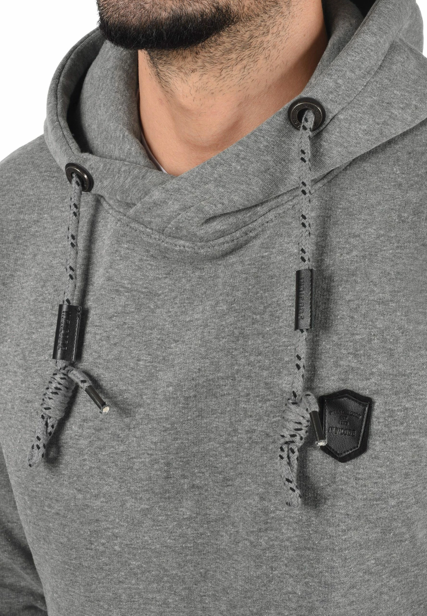 Indicode Jeans IDBARNEYS - Bluza Z Kapturem - Grey Mix | Bluzy Męskie 4 Indicode Jeans IDBARNEYS - Bluza Z Kapturem - Grey Mix | Bluzy Męskie - obrazek 4