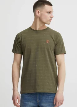 Indicode Jeans GABRIX - T-shirt Z Nadrukiem - Army | Odzież Męska