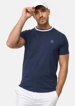 Indicode Jeans T-shirt Basic - Navy | Męska Koszulka Bawełniana | Odzież Męska