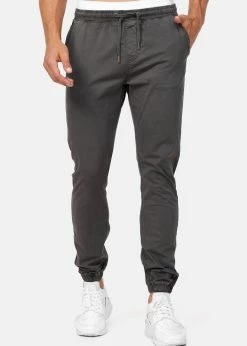 Indicode Jeans FIELDS - Spodnie Materiałowe Raven - Promocja