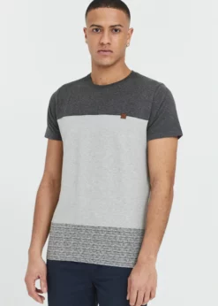 Indicode Jeans IDREMMOND - T-shirt Basic - Light Grey Mix | Odzież/T-shirty i koszulki polo