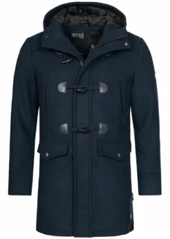 Indicode Jeans LIAM - Płaszcz Zimowy - Blue | Elegancki i Ciepły Płaszcz Męski -Indicode Jeans Sklep 2f4e78611bb24b478c396120501982b5