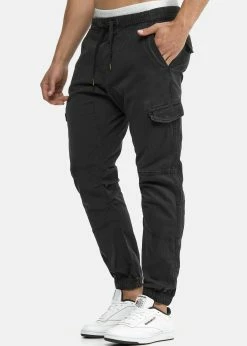 Indicode Jeans LEVI - Bojówki - Czarne Spodnie Męskie | Wysoka Jakość