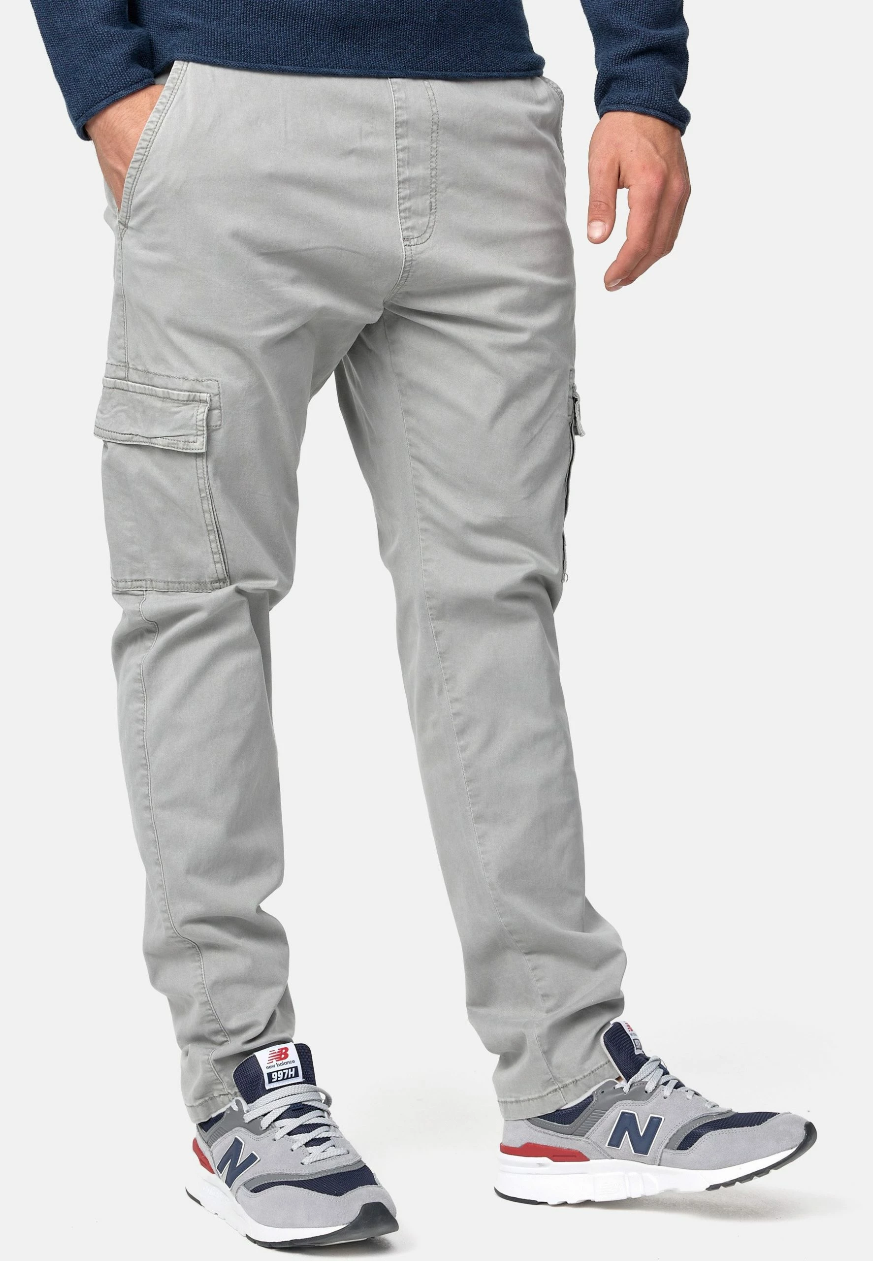 Indicode Jeans BROADWICK - Bojówki - Szare - Wysoka jakość i styl 5 Indicode Jeans BROADWICK - Bojówki - Szare - Wysoka jakość i styl - obrazek 5