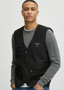 Indicode Jeans IDPIET - Kamizelka - Czarna | Odzież/Promocje