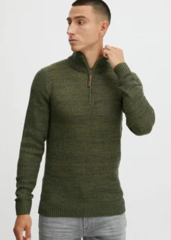 Indicode Jeans IDVALERO - Sweter - Army | Sweter męski w kolorze militarnym