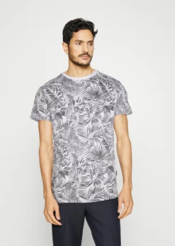 Indicode Jeans PALME - T-shirt Z Nadrukiem - Offwhite | Modna Odzież Męska