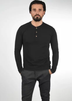 Indicode Jeans IDGIFFORD - Bluzka Z Długim Rękawem - Czarna | Odzież Męska