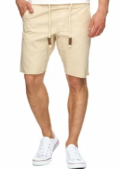 Indicode Jeans CARVER - Szorty Jeansowe Beige - Modne i Wygodne -Indicode Jeans Sklep 34d95e3b2a6e44dca713fc67162ae3f8