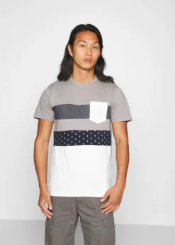 Indicode Jeans SILKEBORG - T-shirt Z Nadrukiem - Szary | Odzież Męska