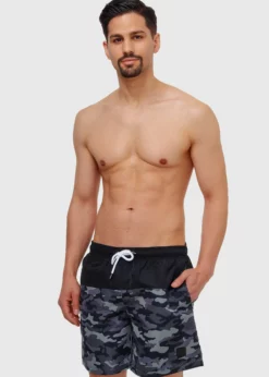 Indicode Jeans Szorty Kąpielowe - Dired Camouflage | Modne i Wygodne Szorty Męskie