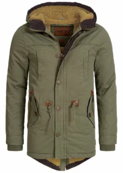 Indicode Jeans Płaszcz Zimowy - Ciemna Zieleń | Elegancki i Ciepły Płaszcz Męski -Indicode Jeans Sklep 3a7464ec3a344e0697b50533321c4470