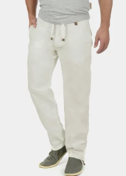Indicode Jeans IDIVES - Spodnie Materiałowe Off-white | Wygodne i Stylowe Spodnie Męskie