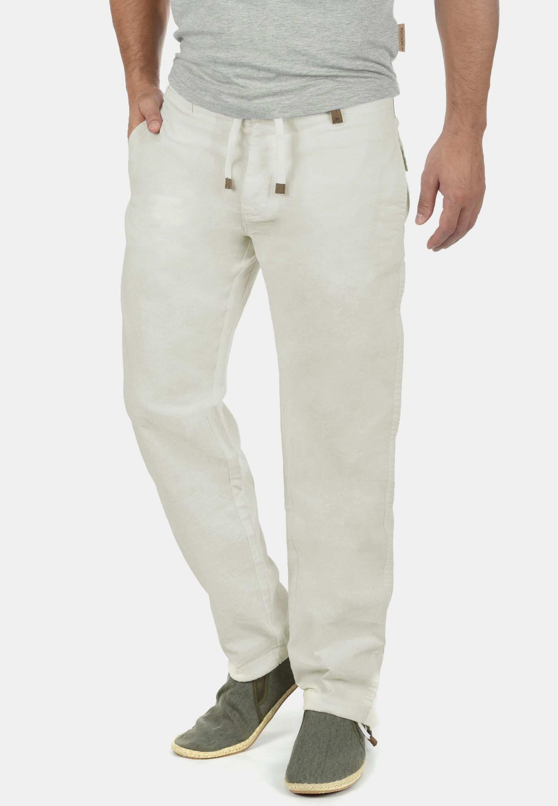 Indicode Jeans IDIVES - Spodnie Materiałowe Off-white | Wygodne i Stylowe Spodnie Męskie 1 Indicode Jeans IDIVES - Spodnie Materiałowe Off-white | Wygodne i Stylowe Spodnie Męskie