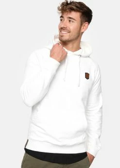Indicode Jeans LITCHAM - Bluza Z Kapturem - Offwhite | Bluzy Męskie | Modna Odzież